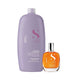Kit Alfaparf Semi Di Lino Smoothing Rebel Hair Shampoo 1 Litro + Oleo Capilar 100 ml