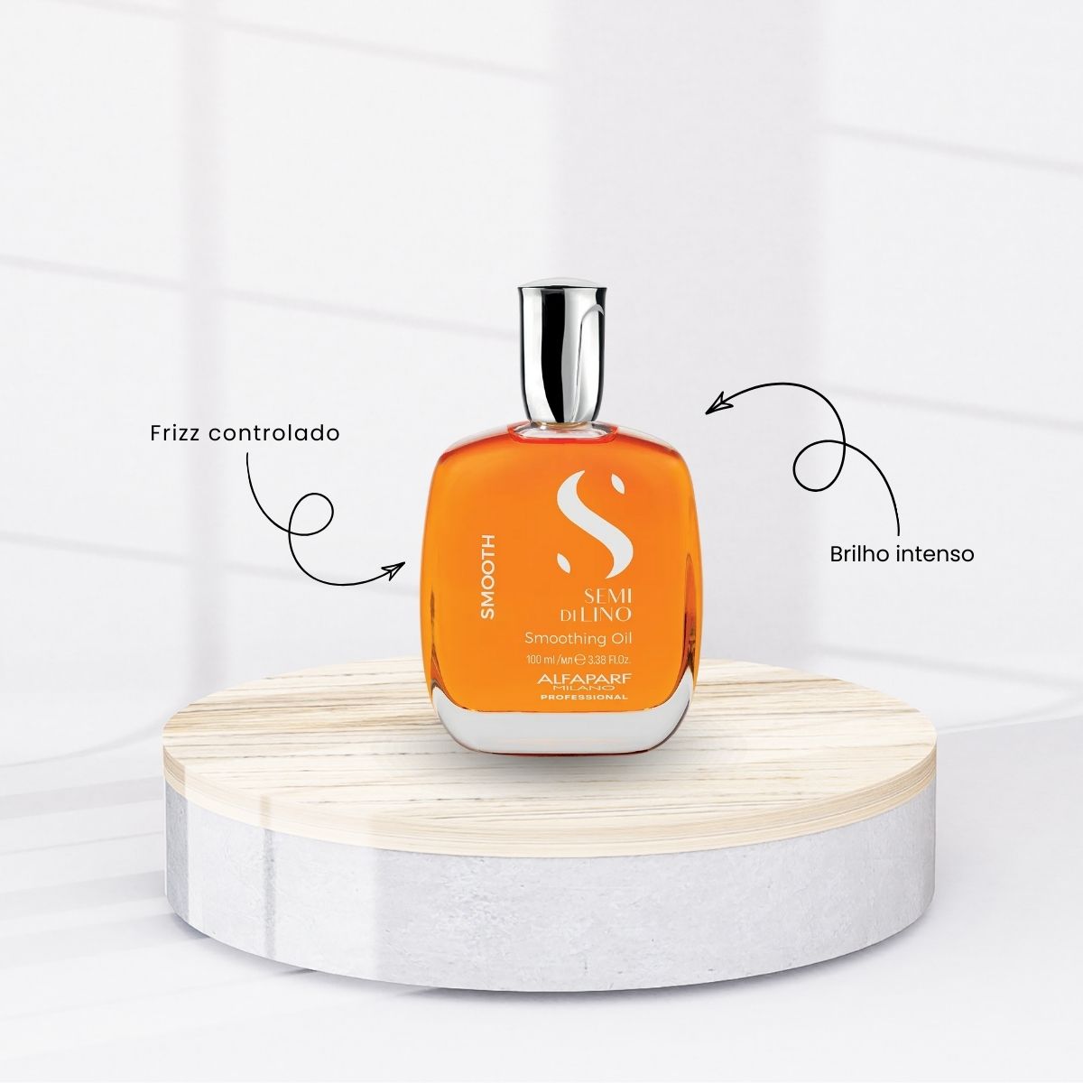 Kit Alfaparf Semi Di Lino Smoothing Rebel Hair Shampoo 250 ml + Oleo Capilar 100 ml