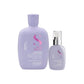 Kit Alfaparf Semi Di Lino Smoothing Rebel Hair Shampoo 250 ml + Leave-In Cream 125 ml