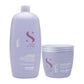 Kit Alfaparf Semi Di Lino Smoothing Rebel Hair Shampoo 1 Litro + Máscara 500 ml