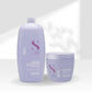 Kit Alfaparf Semi Di Lino Smoothing Rebel Hair Shampoo 1 Litro + Máscara 500 ml