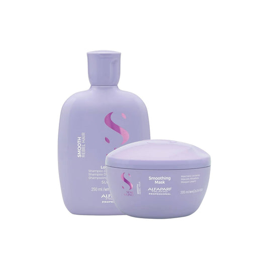 Kit Alfaparf Semi Di Lino Smoothing Rebel Hair Shampoo 250 ml + Máscara 200 ml
