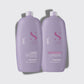 Kit Alfaparf Semi Di Lino Smoothing Rebel Hair Shampoo 1 Litro + Condicionador 1 Litro