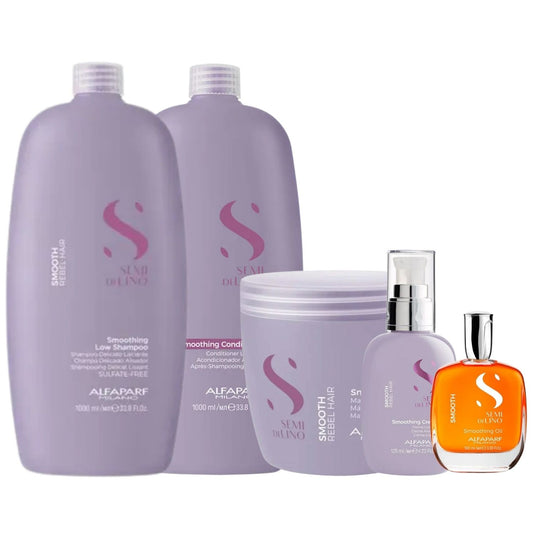 Kit Alfaparf Semi Di Lino Smoothing Rebel Hair Completo Grande