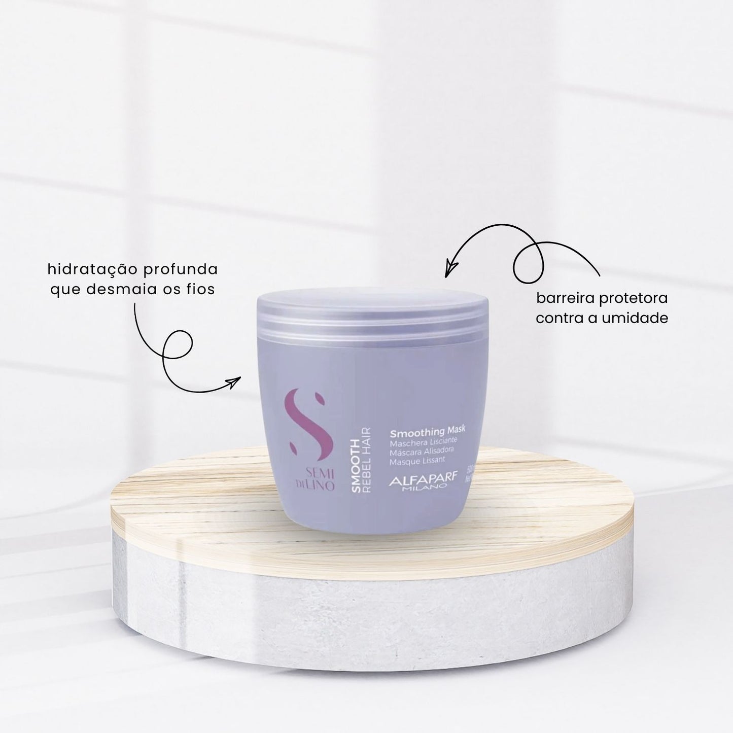 Kit Alfaparf Semi Di Lino Smoothing Rebel Hair Completo Grande