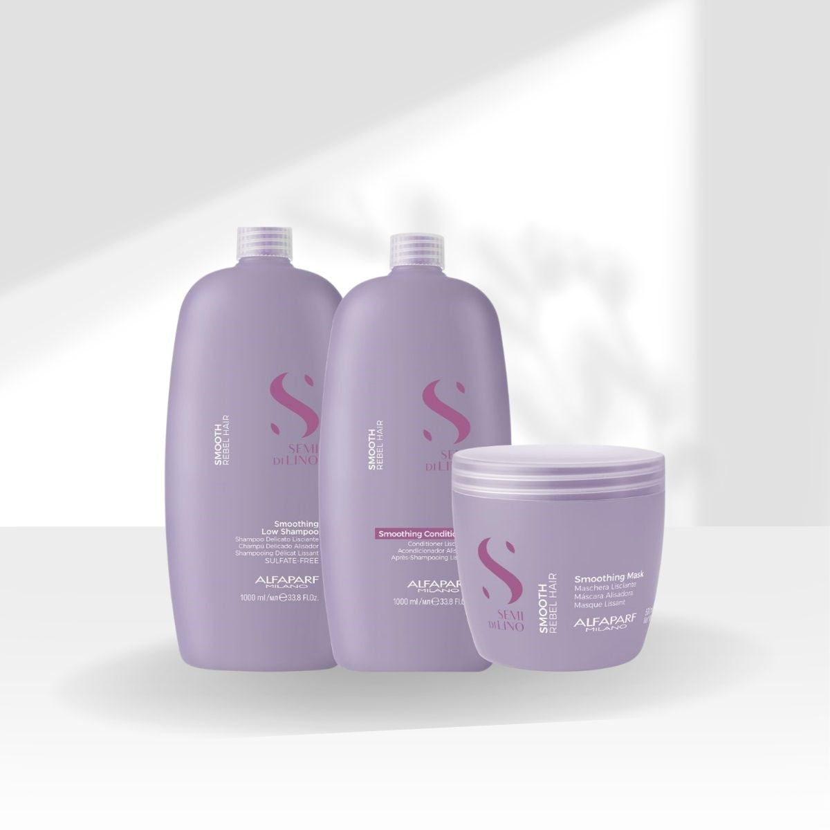 Kit Alfaparf Semi Di Lino Smoothing Rebel Hair Trio Grande