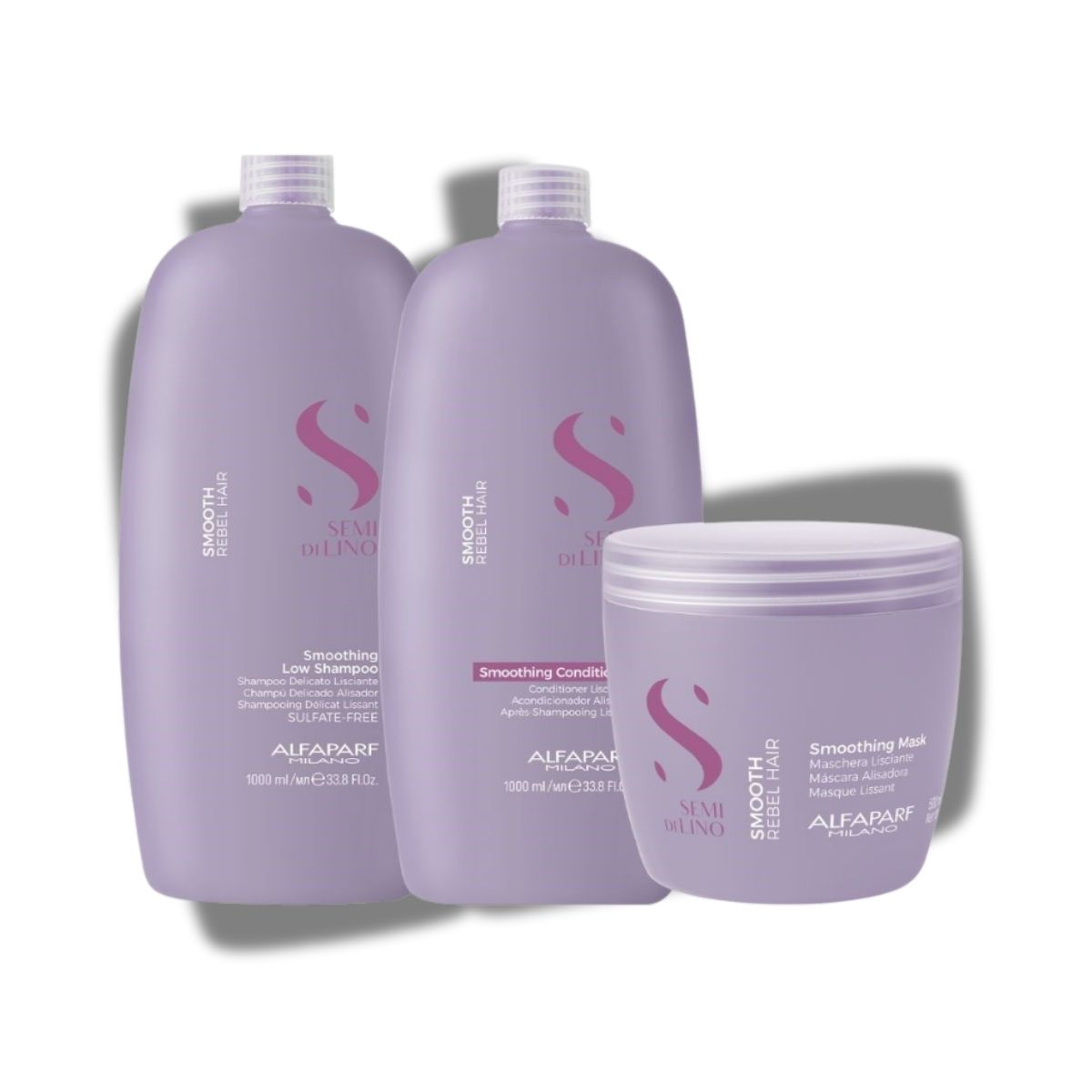 Kit Alfaparf Semi Di Lino Smoothing Rebel Hair Trio Grande
