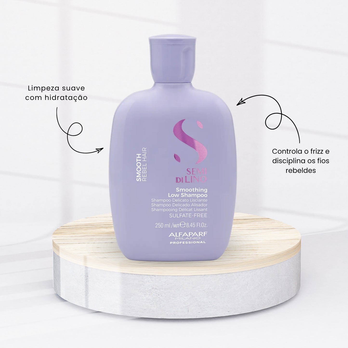 Kit Alfaparf Semi Di Lino Smoothing Rebel Hair Trio Pequeno