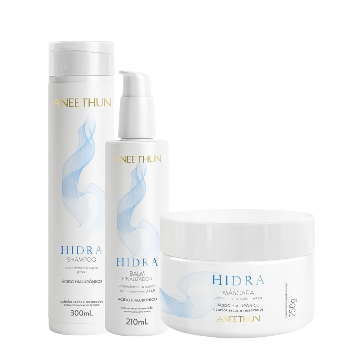 Kit Aneethun Hidra Shampoo 300 ml + Máscara 250 g + Finalizador 210 ml