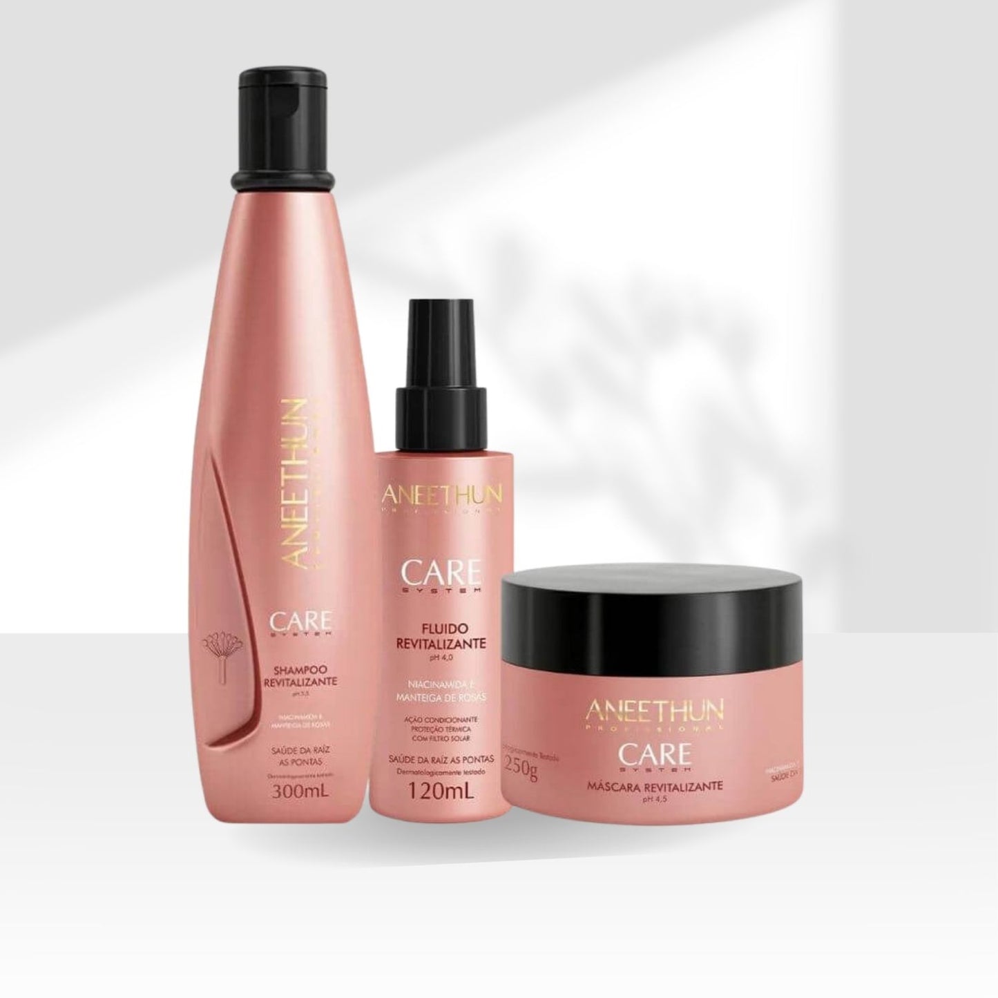 Kit Aneethun Care Shampoo 300 ml + Fluido 120 ml + Máscara 250 g