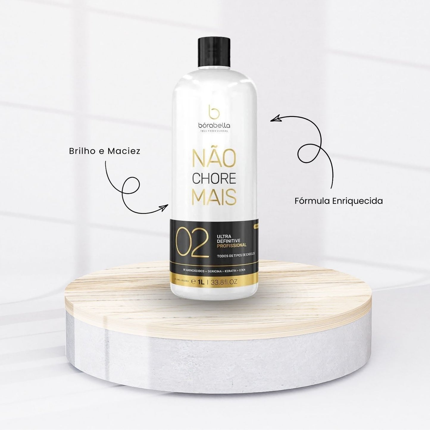 Kit Bórabella Progressiva Not Cry More 2 x 1 Litro + Máscara PraTudo 1 Kg + SOS Extreme 240 ml