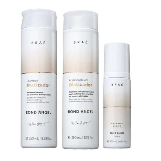 Kit Braé Bond Angel Shampoo 250 ml + Acidificante 250 ml + Leave 200 ml