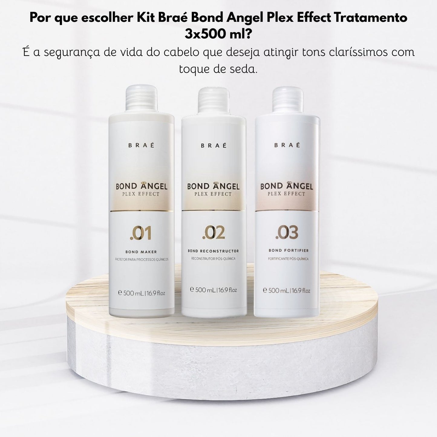 Kit Braé Bond Angel Plex Effect Tratamento 3x500 ml