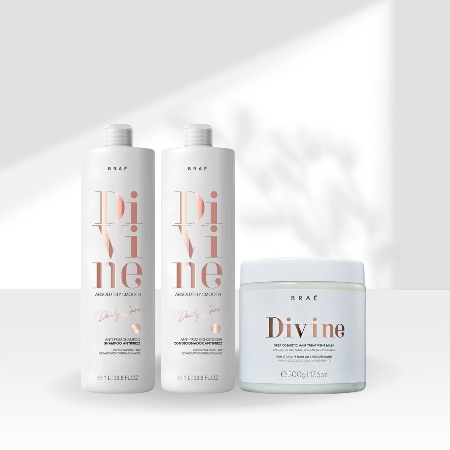 Kit Braé Divine Shampoo + Condicionador 1 Litro + Máscara 500 g