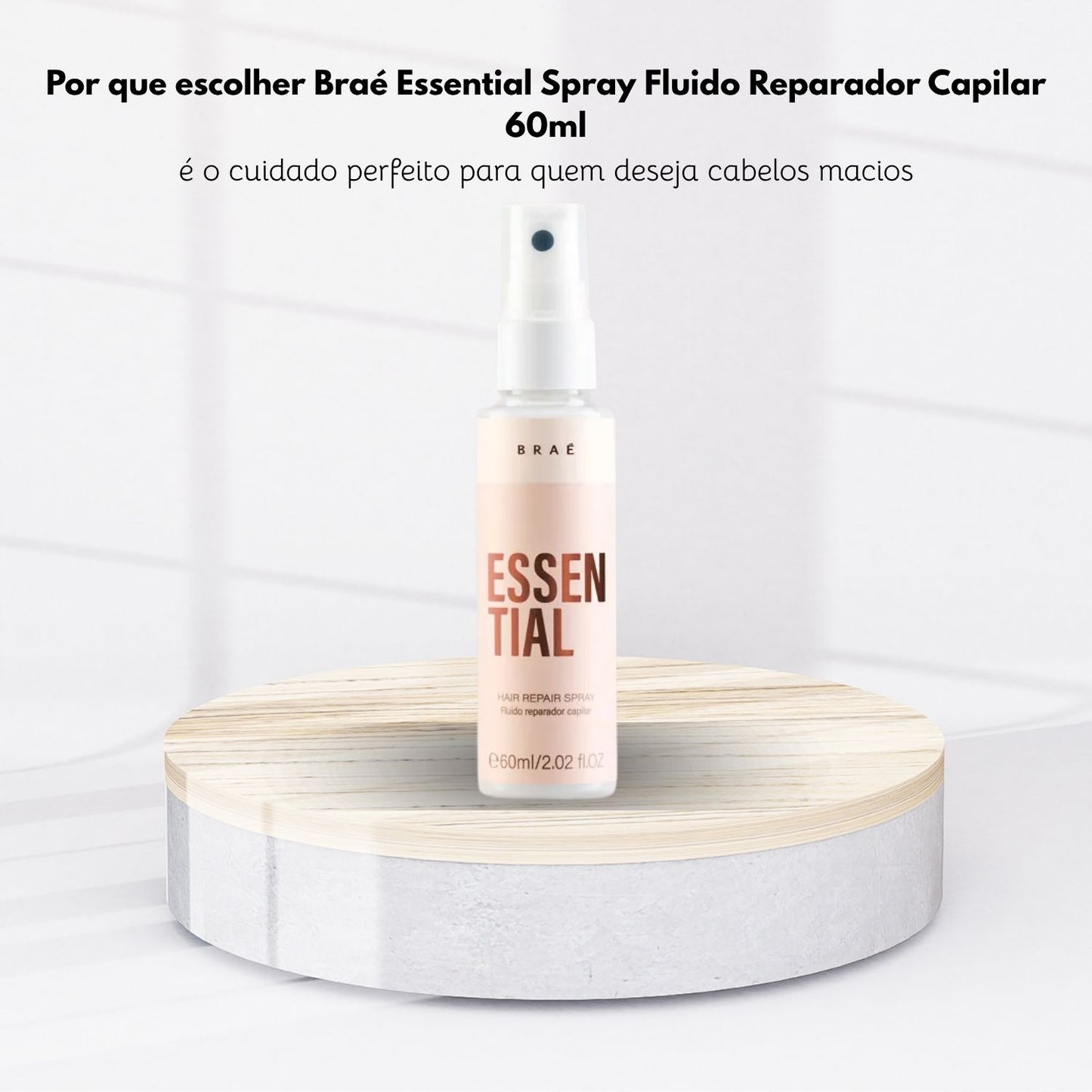 Leave-in Braé Essential Spray Fluido Reparador Capilar 60 ml