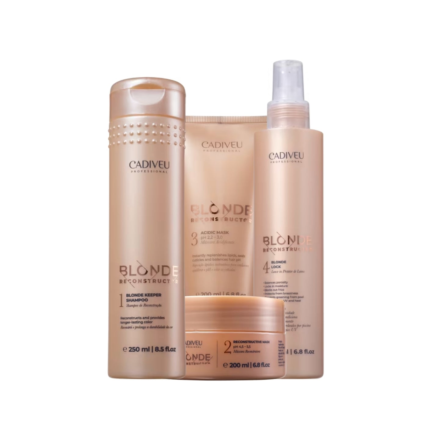 Kit Cadiveu Blonde Reconstructor Completo (4 produtos)