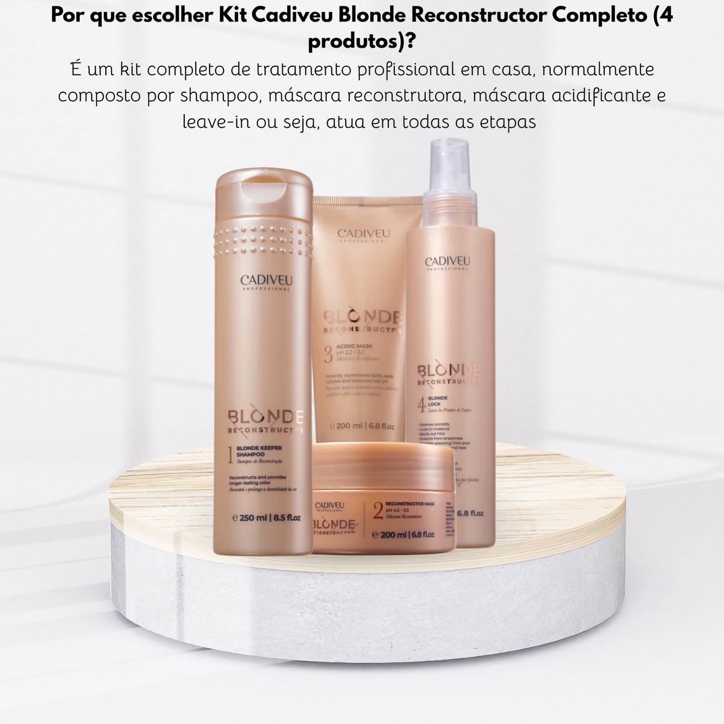 Kit Cadiveu Blonde Reconstructor Completo (4 produtos)