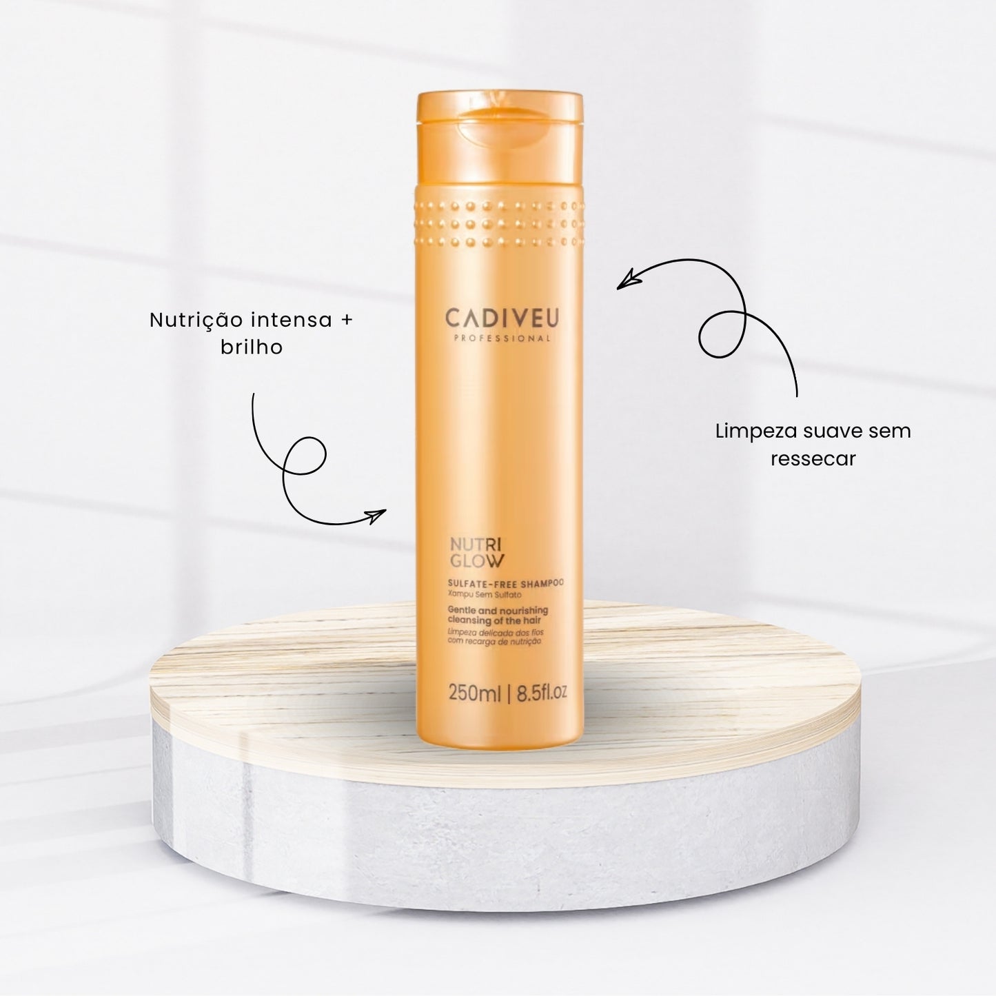 Kit Cadiveu Nutri Glow Shampoo 250 ml + Condicionador 250 ml + Máscara 200 ml
