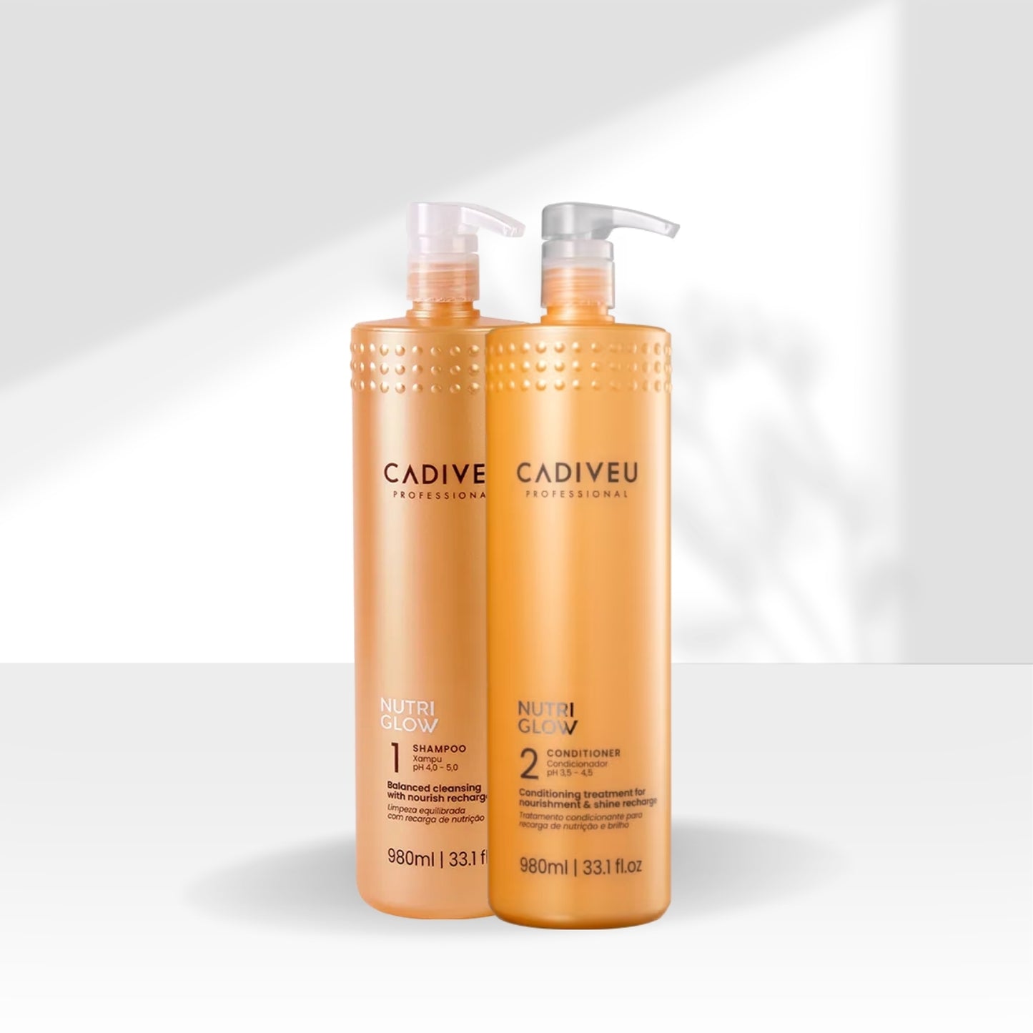 Kit Cadiveu Nutri Glow Shampoo 980 ml + Condicionador 980 ml