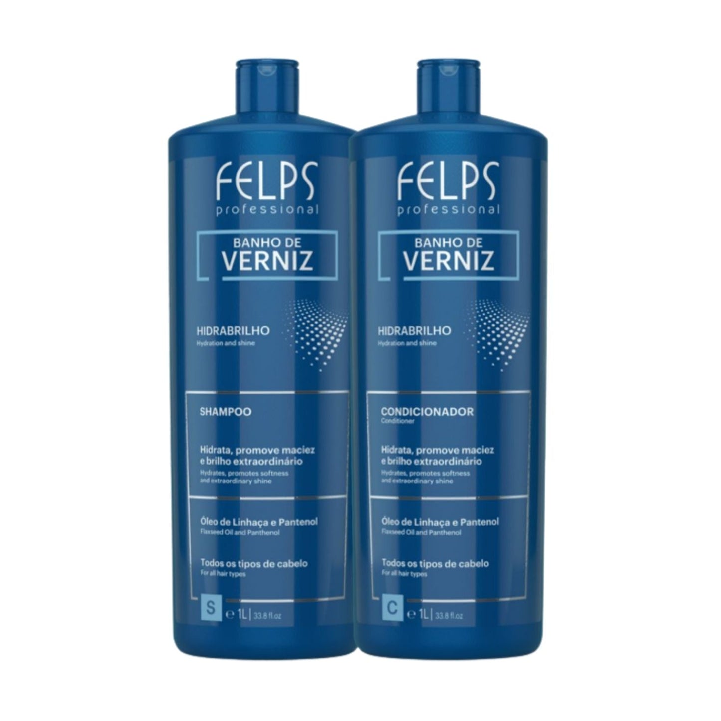 Kit Felps Banho de Verniz Shampoo e Condicionador (2 x 1 Litro)