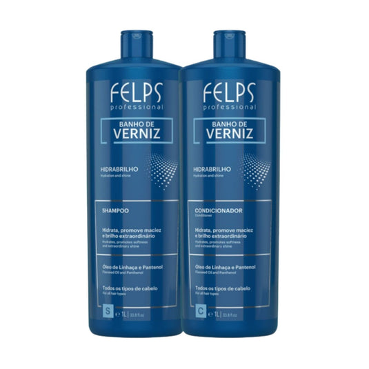 Kit Felps Banho de Verniz Shampoo e Condicionador (2 x 1 Litro)