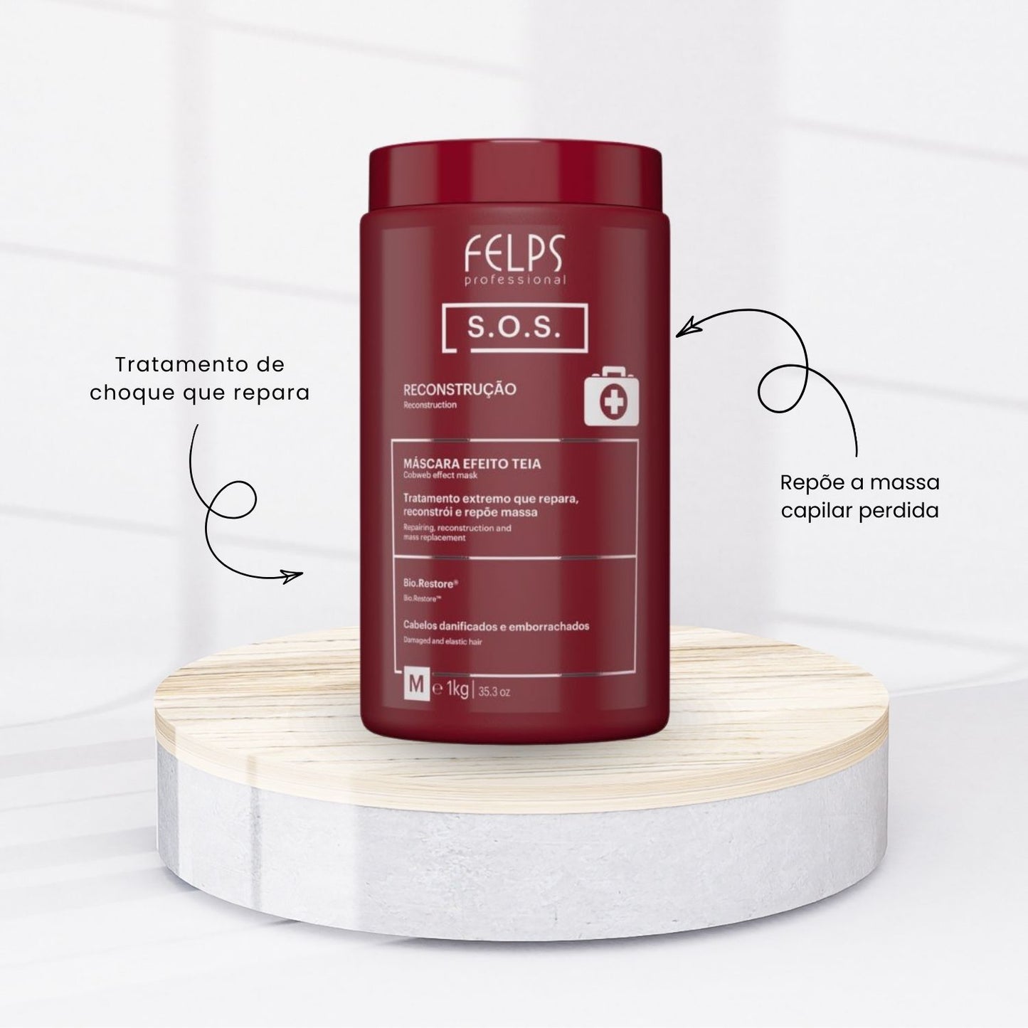 Kit Felps Cronograma Lumiforce (S.O.S.+ Banho de Verniz 2 x 1 Litro)