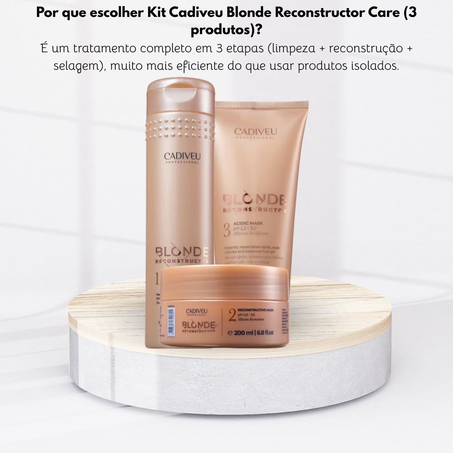 Kit Cadiveu Blonde Reconstructor Care (3 produtos)