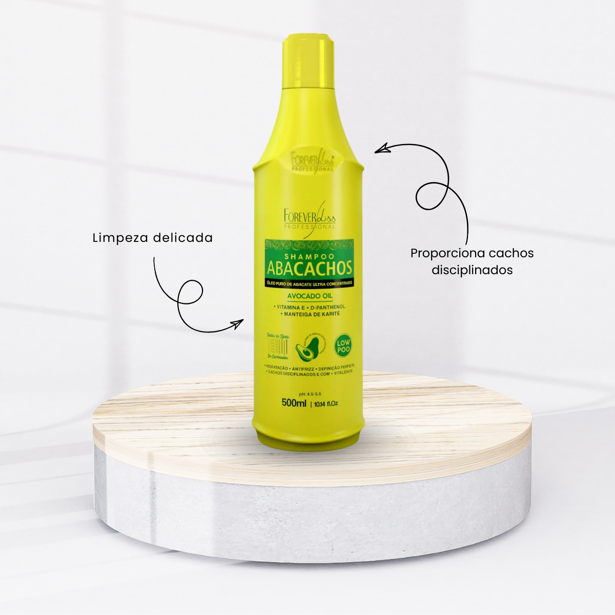 Kit Forever Liss Abacachos Shampoo 500 ml + Máscara 950 g para Cabelo Cacheado