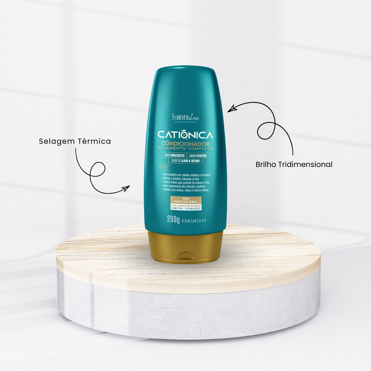 Kit Forever Liss Catiônica Shampoo 300 ml + Condicionador 200 g