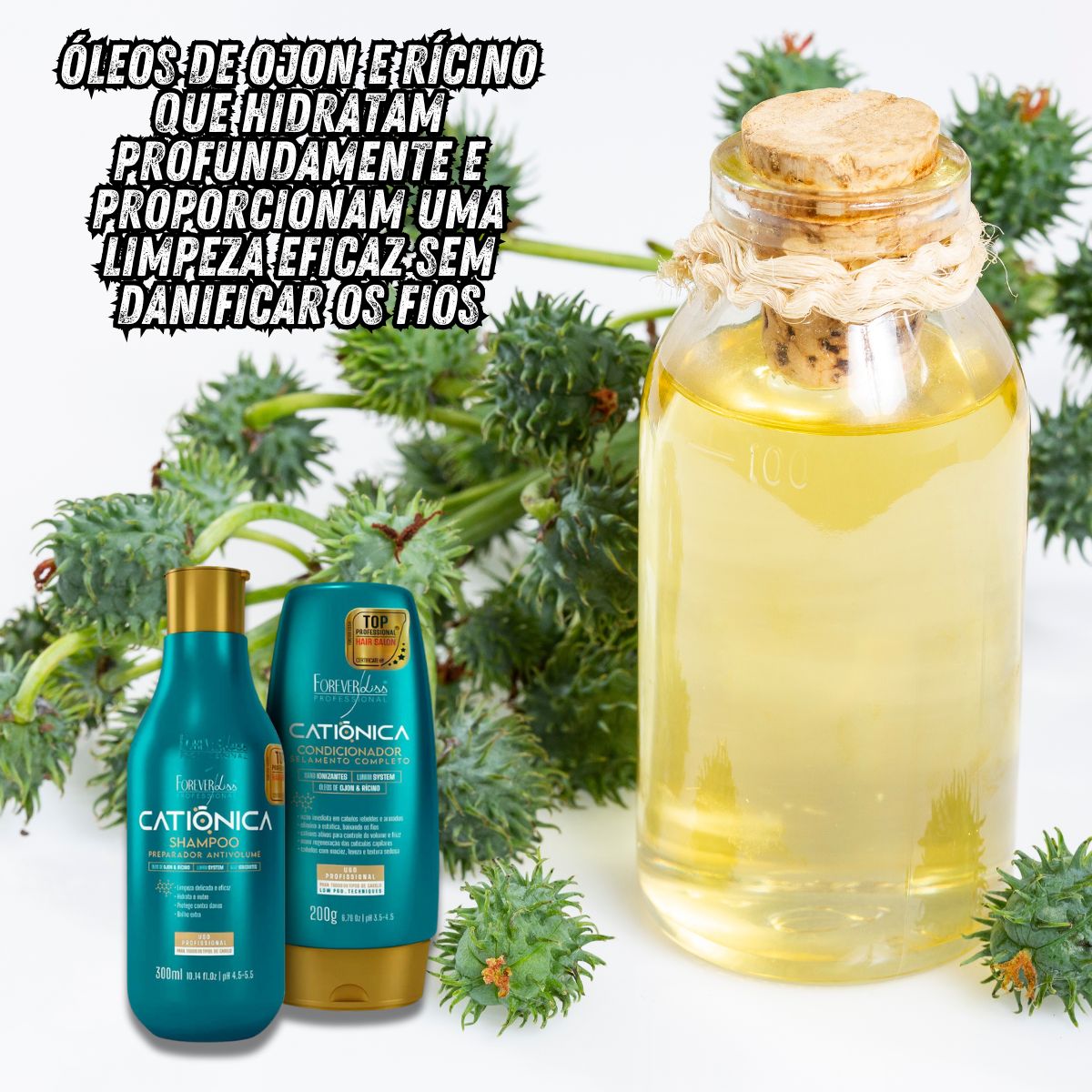 Kit Forever Liss Catiônica Shampoo 300 ml + Condicionador 200 g