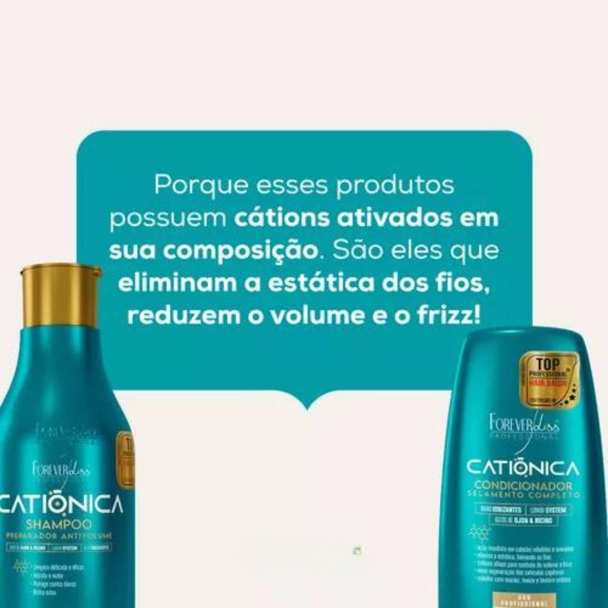 Kit Forever Liss Catiônica Shampoo 300 ml + Condicionador 200 g