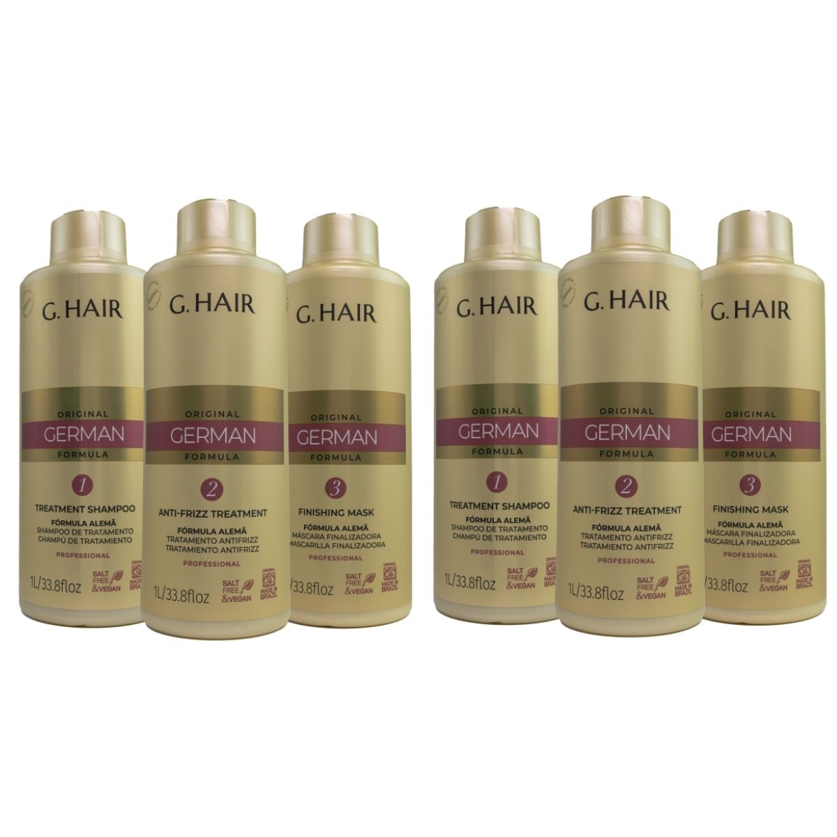 Kit G.Hair Escova Progressiva Alemã 2 (3 x 1 Litro)