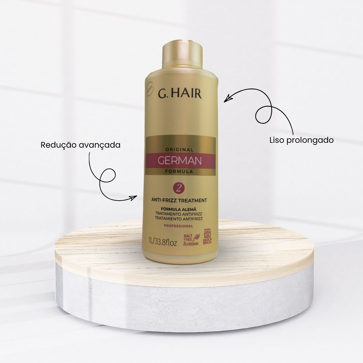 Kit G.Hair Escova Progressiva Alemã 2 (3 x 1 Litro)