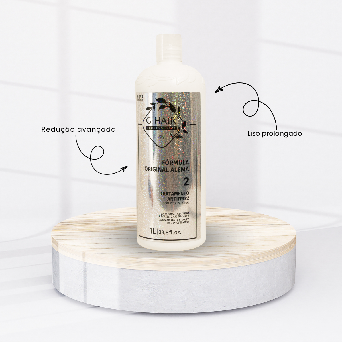 Kit G.Hair Escova Progressiva Alemã 2 (3 x 1 Litro)
