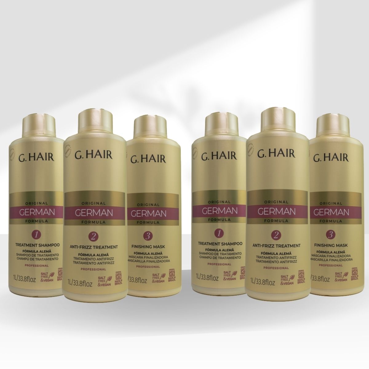 Kit G.Hair Escova Progressiva Alemã 2 (3 x 1 Litro)