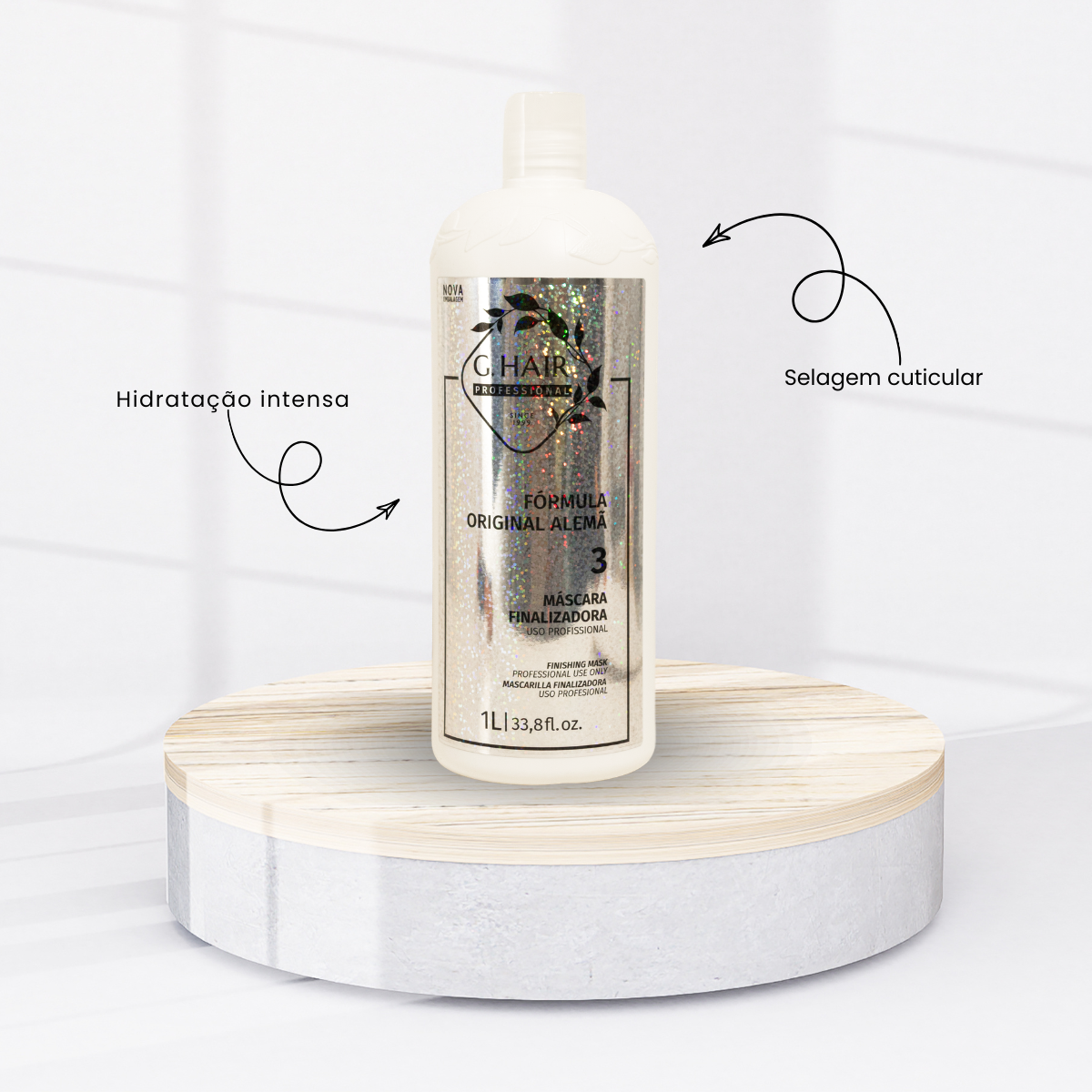 Kit G.Hair Escova Progressiva Alemã 2 (3 x 1 Litro)