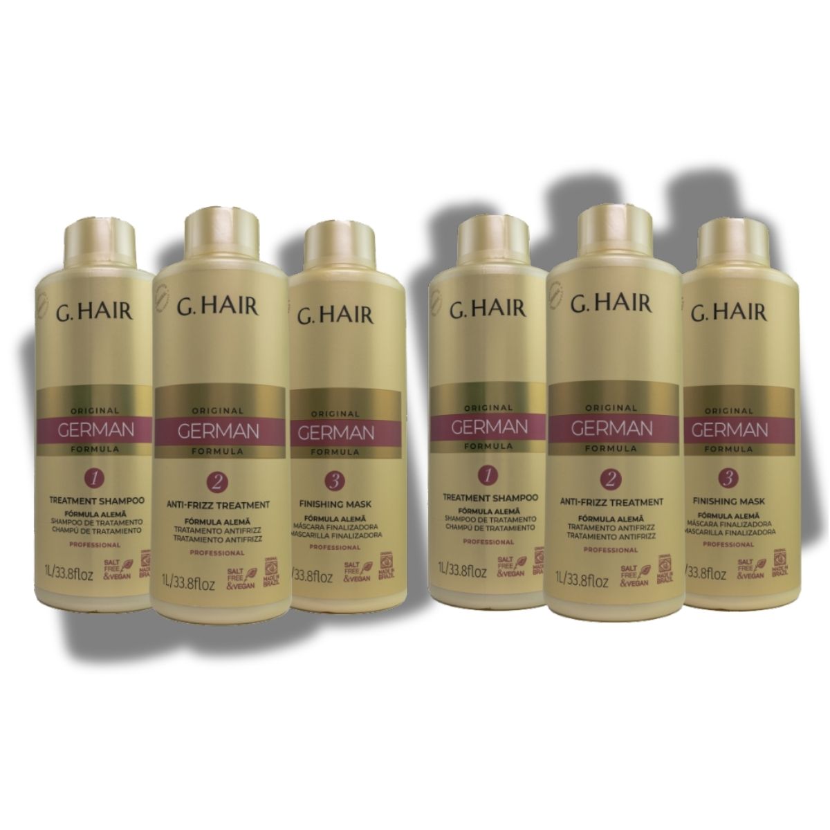 Kit G.Hair Escova Progressiva Alemã 2 (3 x 1 Litro)