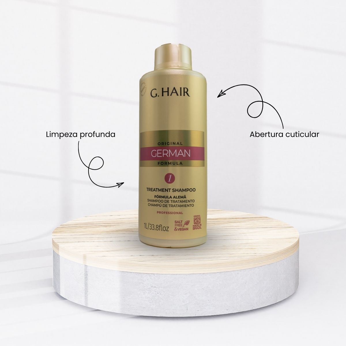 Kit G.Hair Escova Progressiva Alemã 3 (3 x 1 Litro)