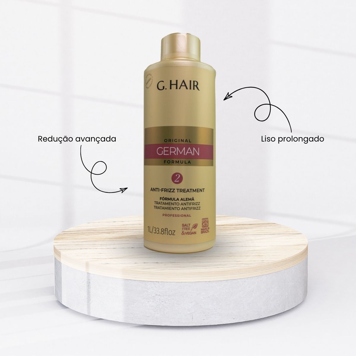 Kit G.Hair Escova Progressiva Alemã 3 (3 x 1 Litro)