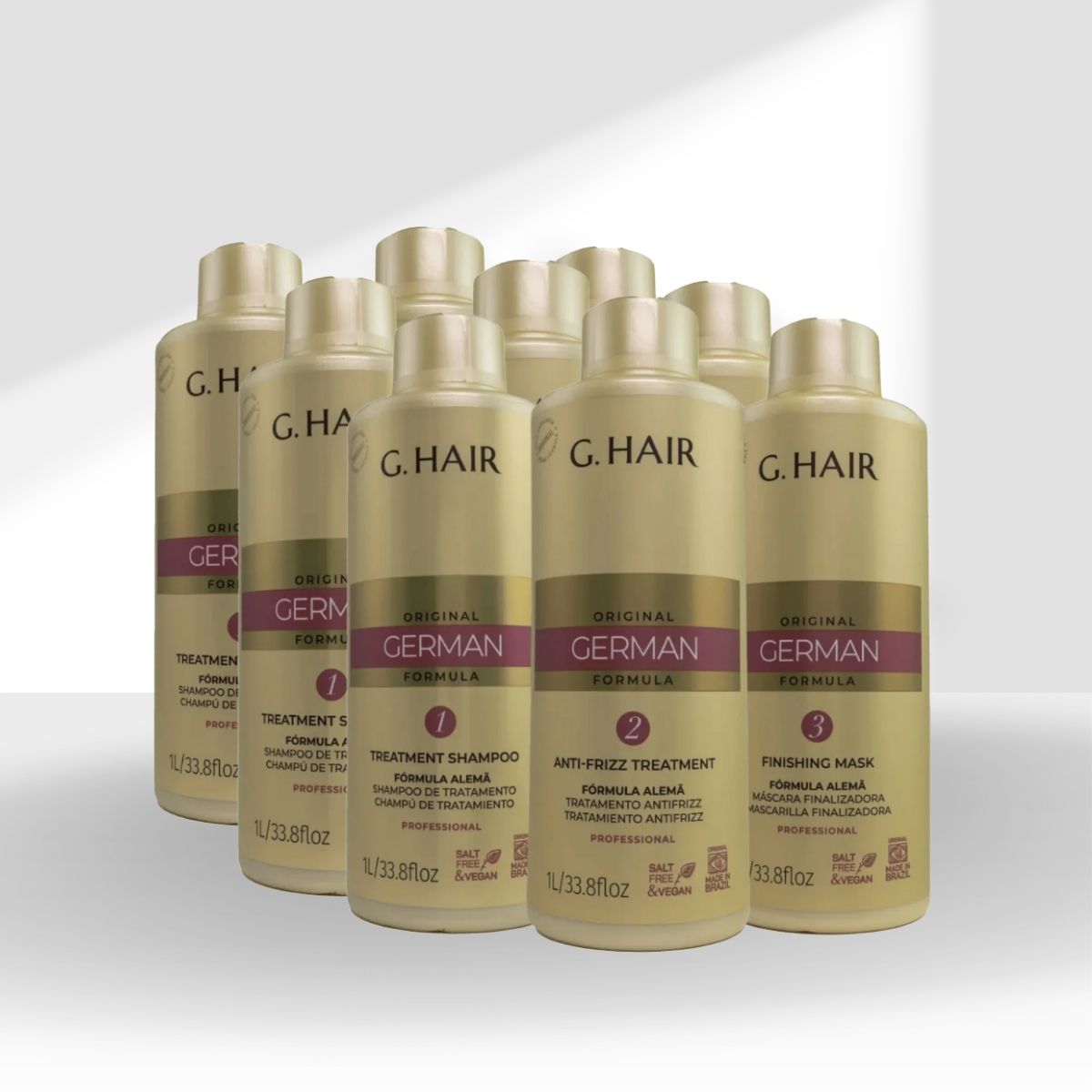 Kit G.Hair Escova Progressiva Alemã 3 (3 x 1 Litro)