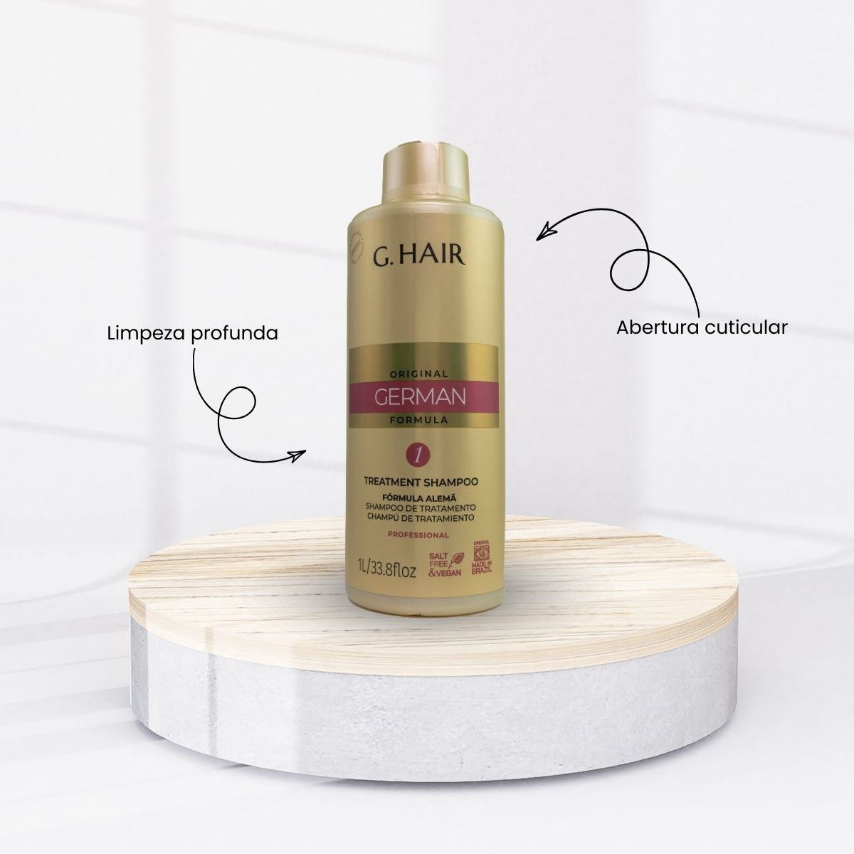 Kit G.Hair Escova Progressiva Alemã 4 (3 x 1 Litro)