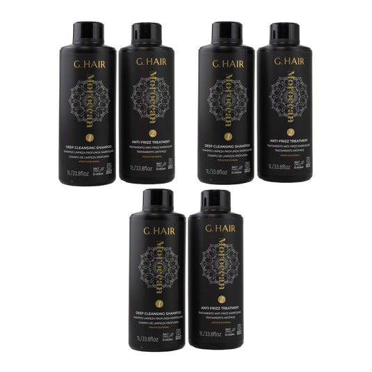 Kit G.Hair Escova Progressiva Marroquina 3 (2 x 1 Litro)