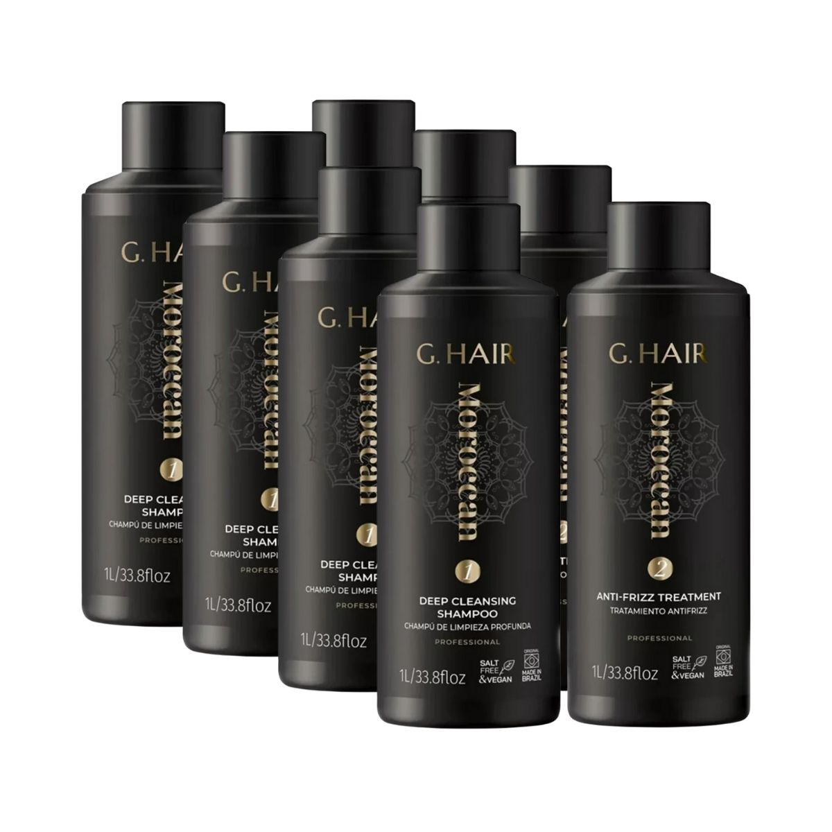 Kit G.Hair Escova Progressiva Marroquina 4 (2 x 1 Litro)
