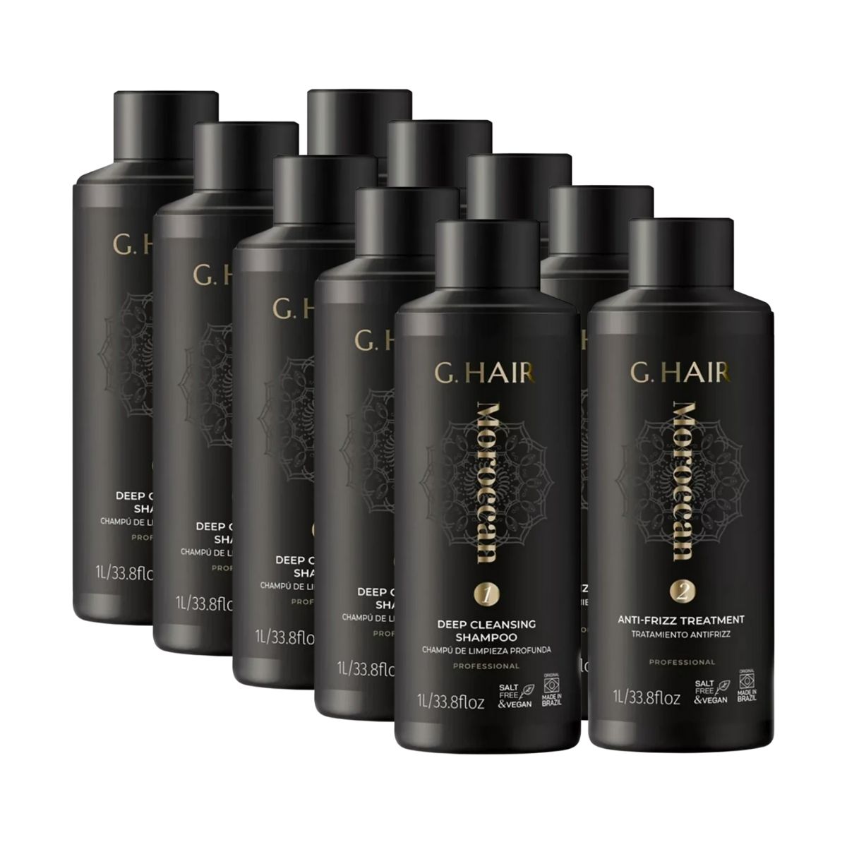 Kit G.Hair Escova Progressiva Marroquina 5 (2 x 1 Litro)