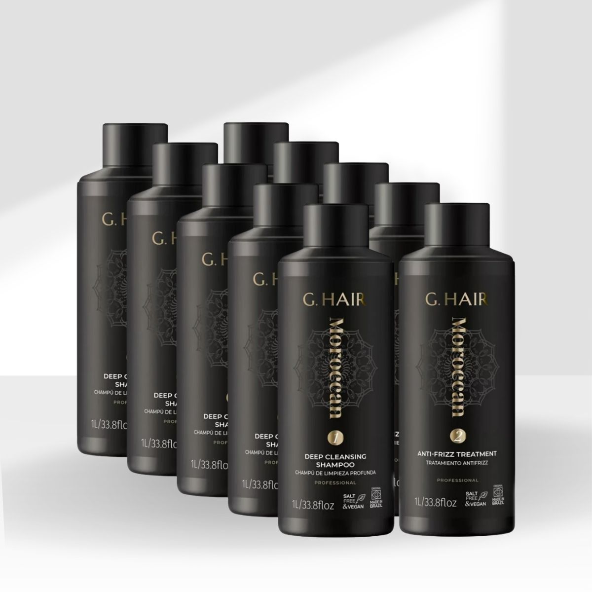 Kit G.Hair Escova Progressiva Marroquina 5 (2 x 1 Litro)