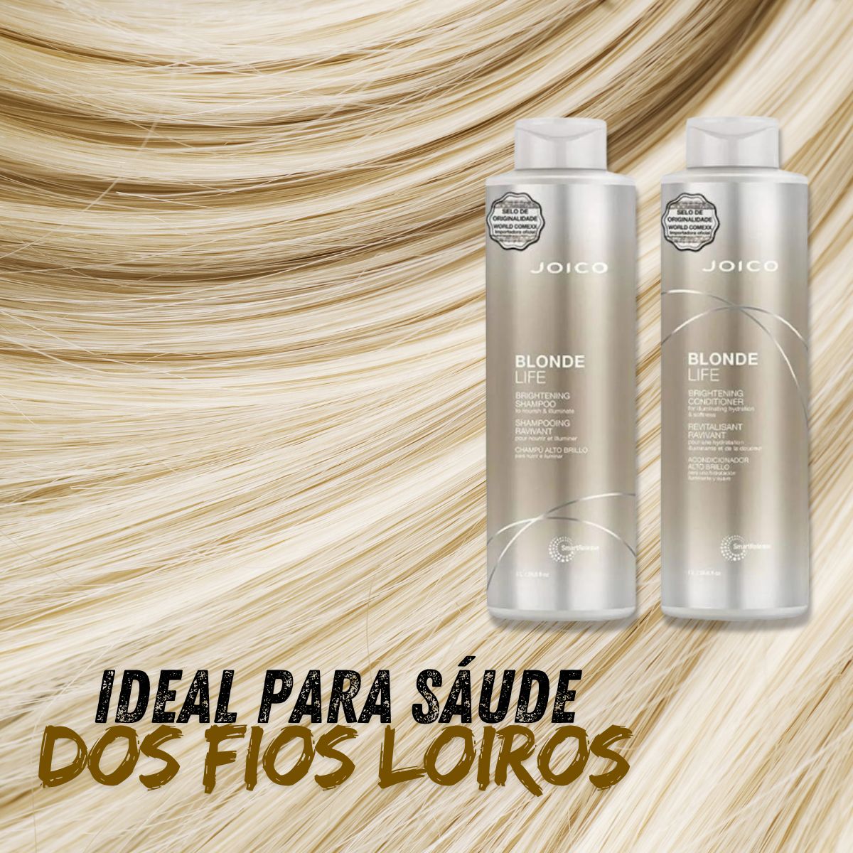 Kit Joico Blonde Life Shampoo 1 Litro + Condicionador 1 Litro