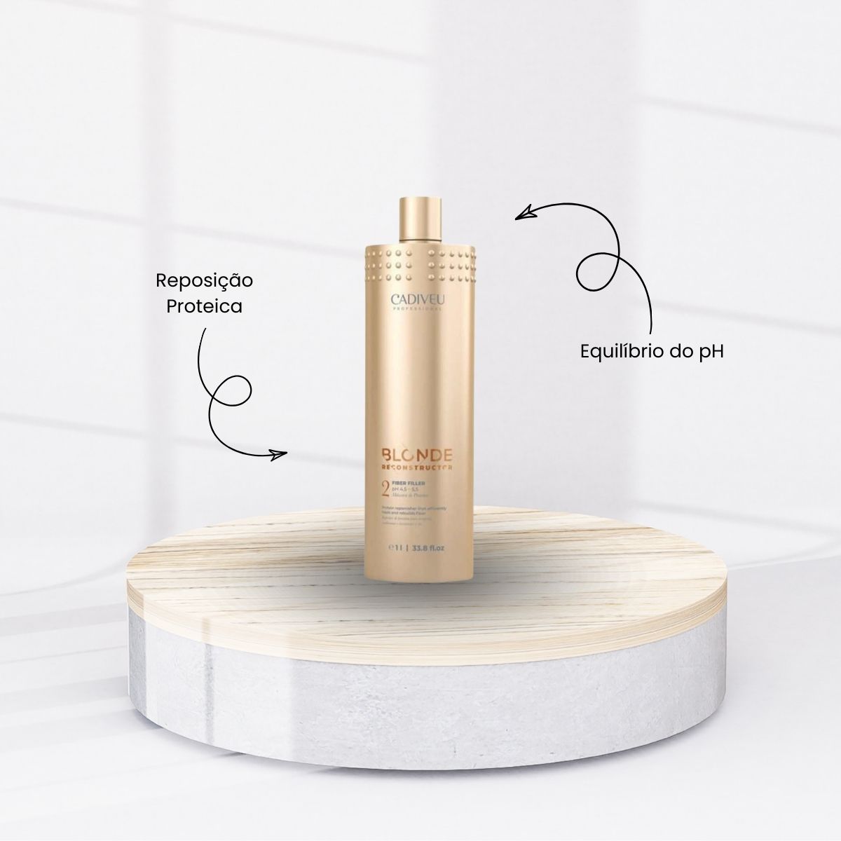 Máscara Cadiveu Blonde Reconstructor de Proteína Fiber Filler 1 Litro