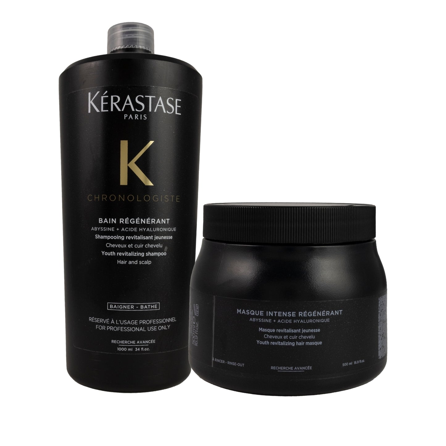 Kit Kerastase Chronologiste Régénérant Shampoo 1 Litro + Máscara 500 ml