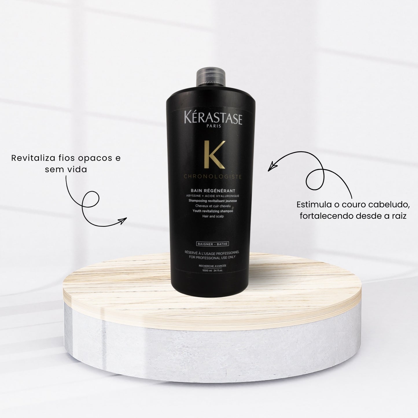 Kit Kerastase Chronologiste Régénérant Shampoo 1 Litro + Máscara 500 ml