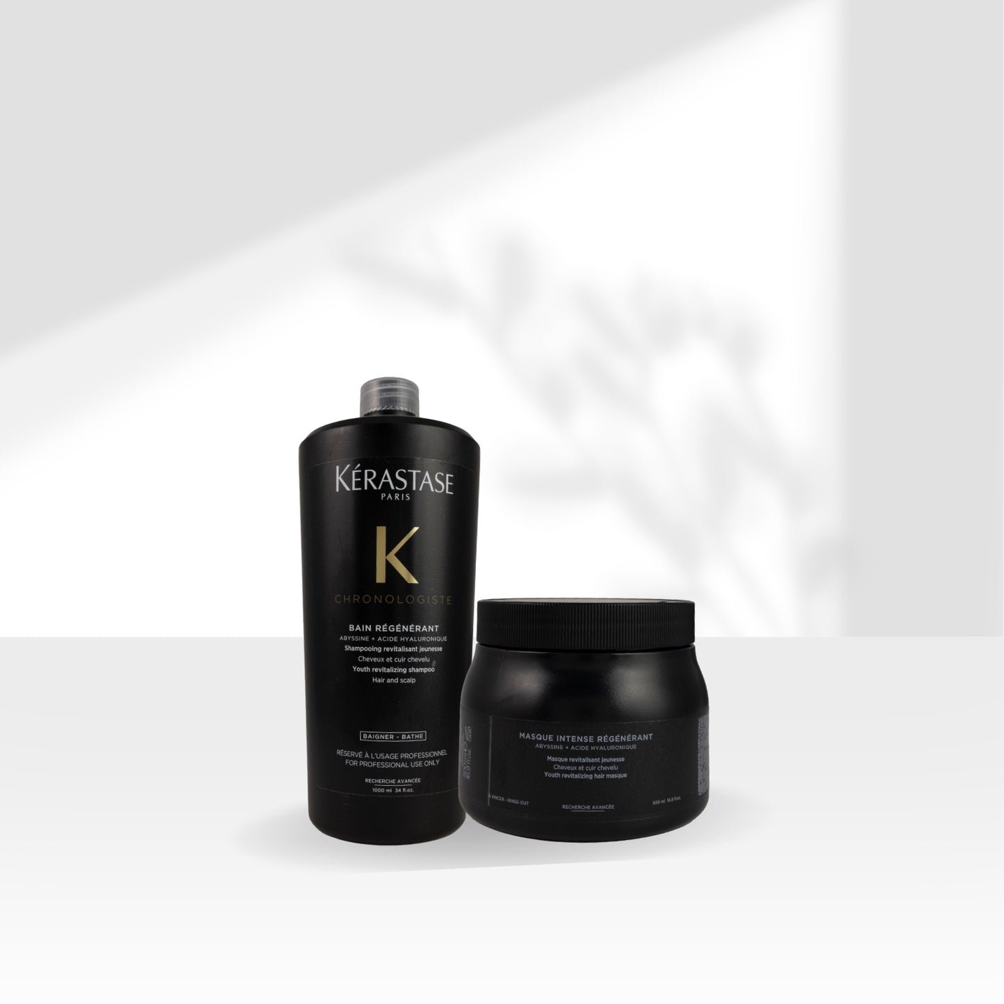 Kit Kerastase Chronologiste Régénérant Shampoo 1 Litro + Máscara 500 ml